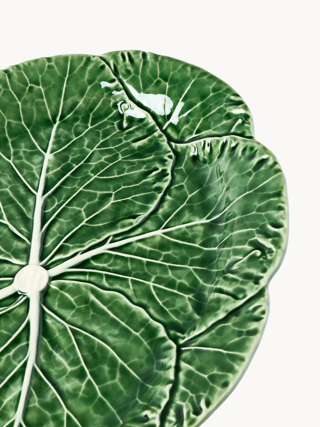 Fuente de servir ovalada pintada a mano Cabbage