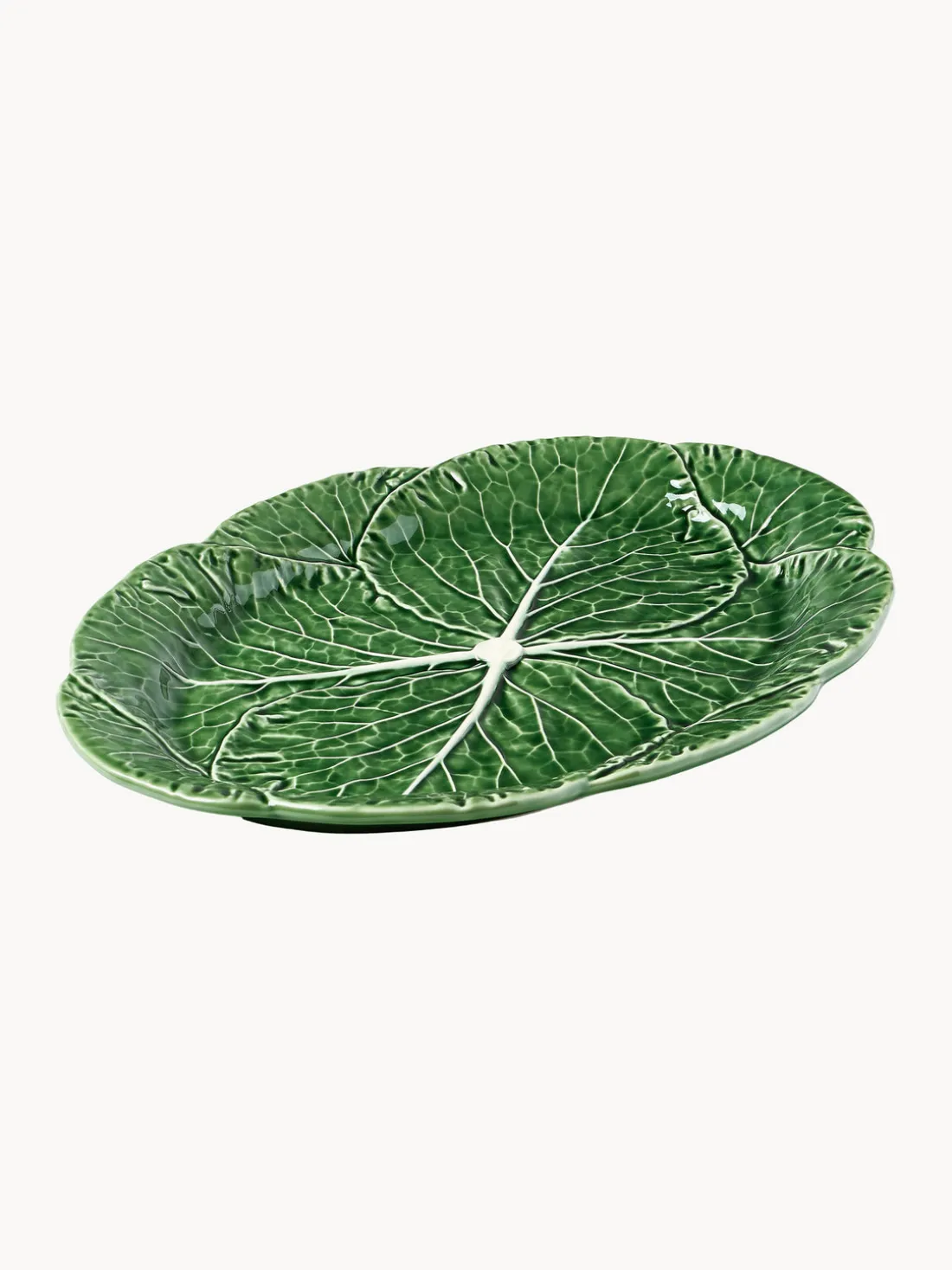 Fuente de servir ovalada pintada a mano Cabbage