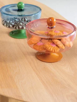 Fuente para postre de vidrio Duo