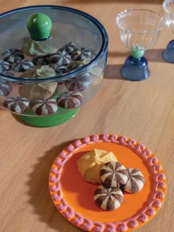 Fuente para postre de vidrio Duo