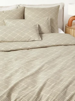 Funda de almohada de algodón estampado Milano