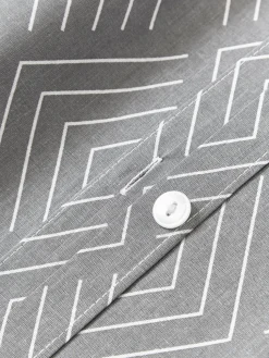 Funda de almohada estampada de algodón Milano