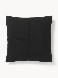 Funda de cojín artesanal con costura decorativa Terre