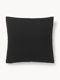 Funda de cojín artesanal con costura decorativa Terre