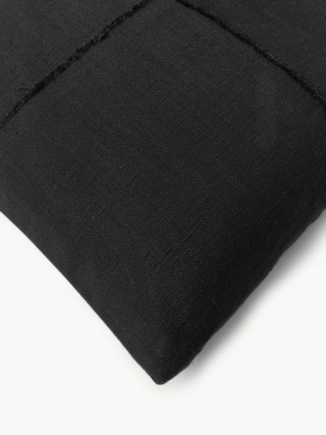 Funda de cojín artesanal con costura decorativa Terre