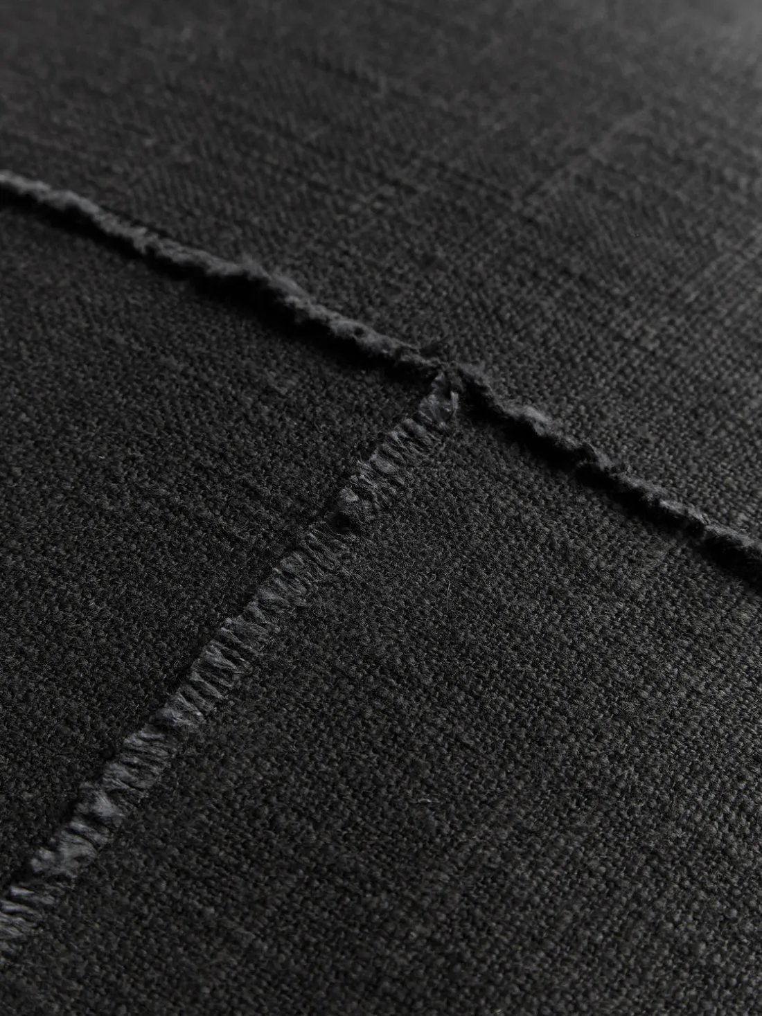 Funda de cojín artesanal con costura decorativa Terre