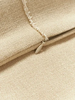 Funda de cojín artesanal con costura decorativa Terre