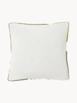 Funda de cojín artesanal con relieves Coraline