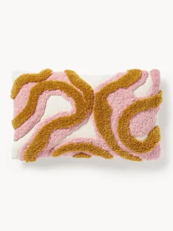 Funda de cojín artesanal con tejido capitoné Jiri