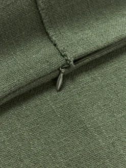 Funda de cojín artesanal con costura decorativa Terre