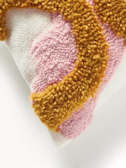 Funda de cojín artesanal con tejido capitoné Jiri