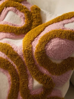 Funda de cojín artesanal con tejido capitoné Jiri