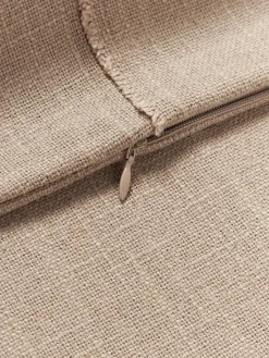 Funda de cojín artesanal con costura decorativa Terre