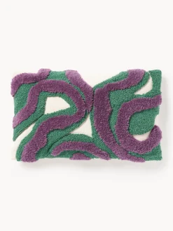 Funda de cojín artesanal con tejido capitoné Jiri