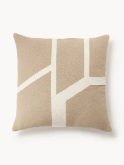 Funda de cojín artesanal con motivos geométricos Asta