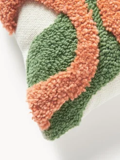 Funda de cojín artesanal con tejido capitoné Jiri