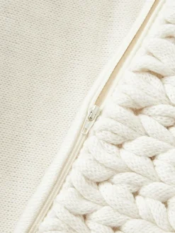 Funda de cojín artesanal de punto grueso Adyna