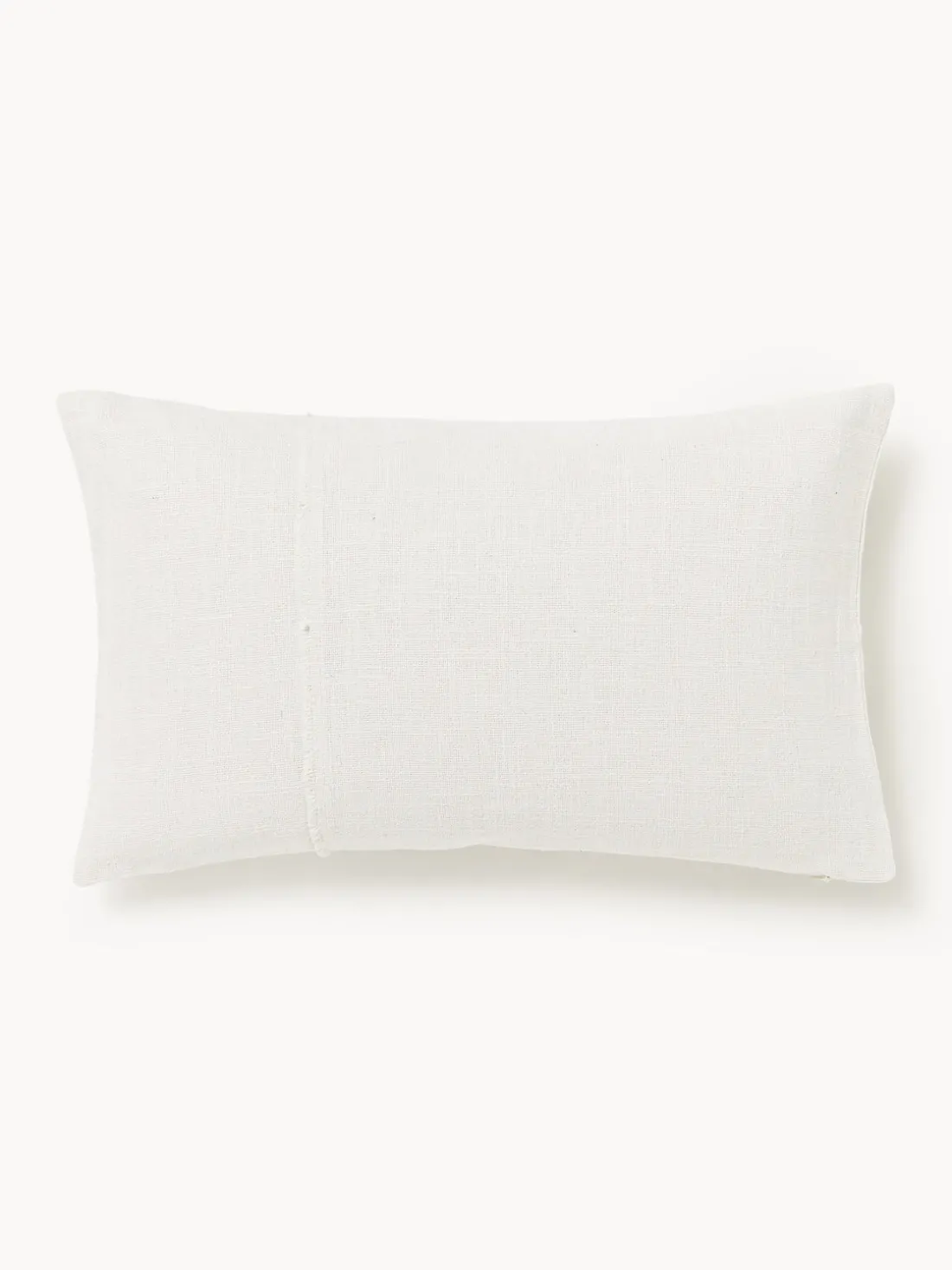 Funda de cojín artesanal de algodón con costuras decorativas Terre