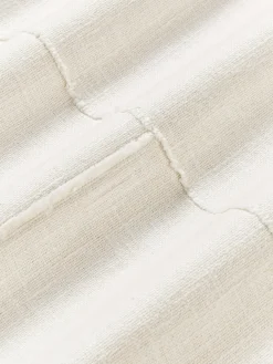 Funda de cojín artesanal de algodón con costuras decorativas Terre