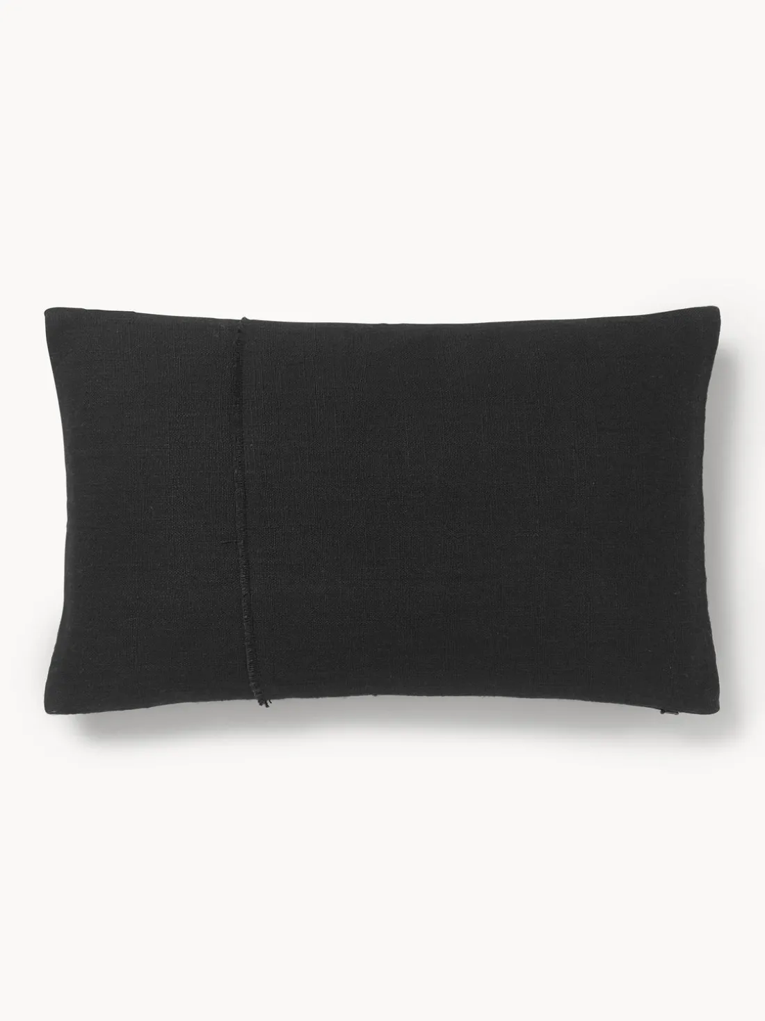 Funda de cojín artesanal de algodón con costuras decorativas Terre