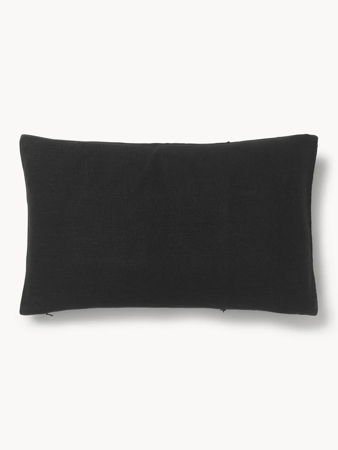 Funda de cojín artesanal de algodón con costuras decorativas Terre