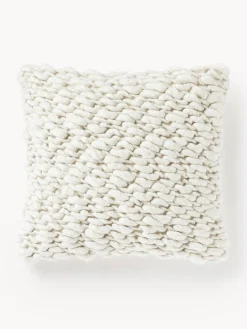 Funda de cojín artesanal de punto grueso Belen