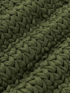 Funda de cojín artesanal de punto grueso Adyna, 30x50 cm