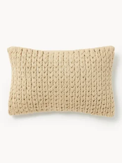 Funda de cojín artesanal de punto grueso Adyna