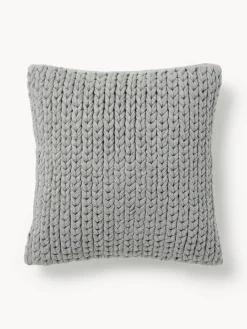 Funda de cojín artesanal de punto grueso Adyna