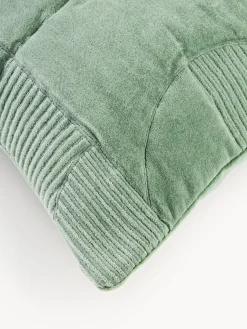 Funda de cojín bordada con estampado geométrico Verina