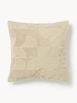 Funda de cojín bordada con estampado geométrico Verina