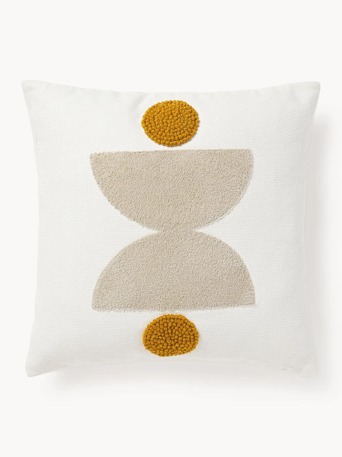 Funda de cojín bordada de algodón texturizada Izad