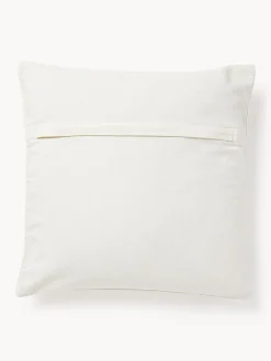 Funda de cojín bordada de algodón texturizada Izad