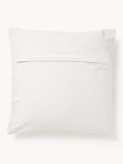 Funda de cojín bordada de algodón texturizada Vahid