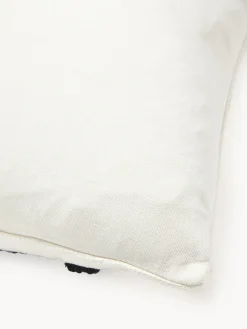 Funda de cojín bordada de algodón texturizada Vahid