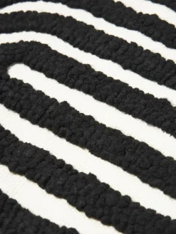 Funda de cojín bordada de algodón texturizada Vahid