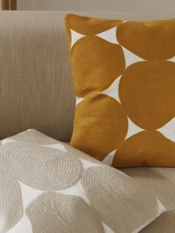 Funda de cojín bordada de algodón Bardia