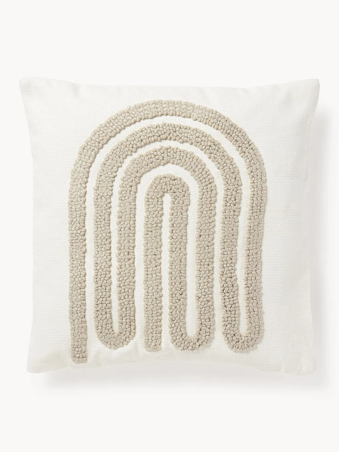 Funda de cojín bordada de algodón texturizada Vahid
