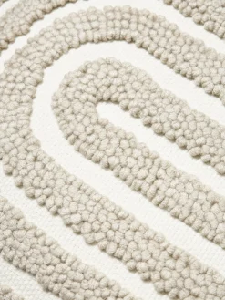 Funda de cojín bordada de algodón texturizada Vahid