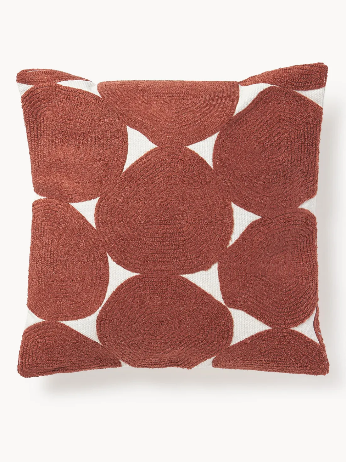 Funda de cojín bordada de algodón Bardia