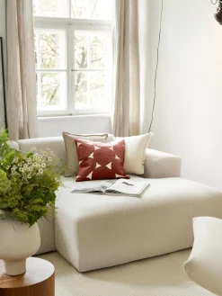 Funda de cojín bordada de algodón Bardia