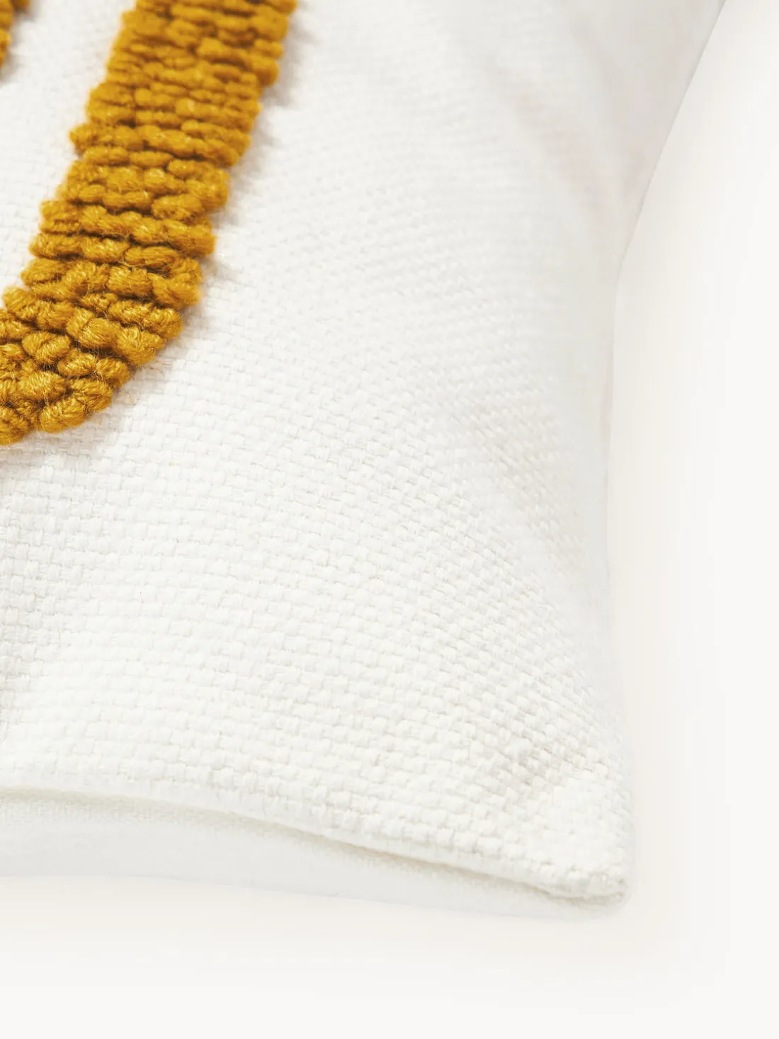 Funda de cojín bordada de algodón texturizada Vahid