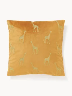 Funda de cojín bordada de terciopelo Giro