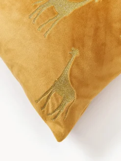 Funda de cojín bordada de terciopelo Giro