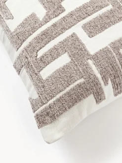 Funda de cojín bordada de chenilla Fran