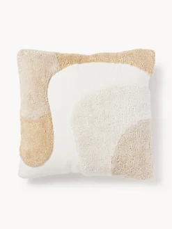 Funda de cojín capitoné con mechones decorativos Malu