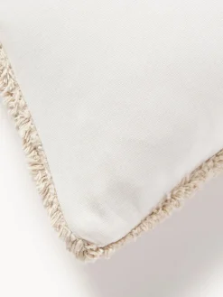 Funda de cojín capitoné con mechones decorativos Malu