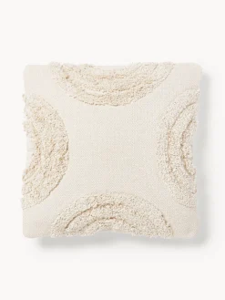 Funda de cojín con adornos empenachados Yara