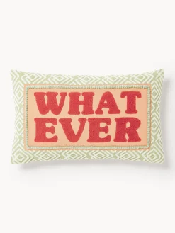 Funda de cojín con inscripción Whatever