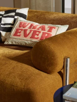 Funda de cojín con inscripción Whatever